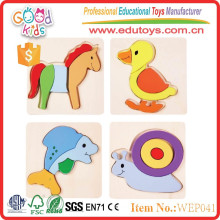 2015 top selling products cute animal wooden 3D puzzle